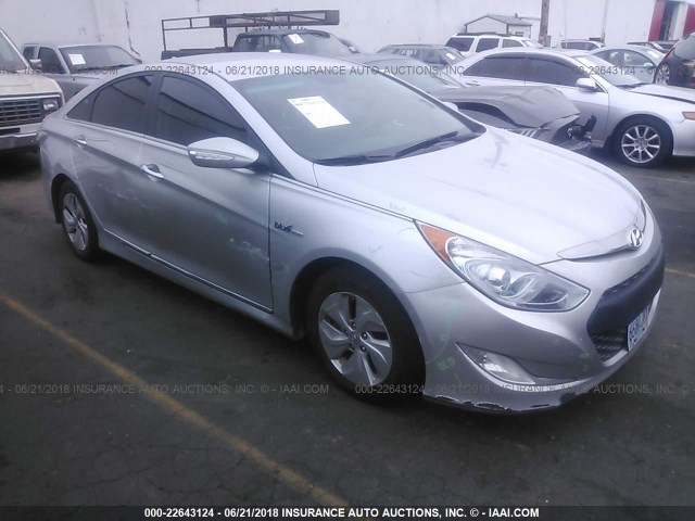 KMHEC4A47DA051058 - 2013 HYUNDAI SONATA HYBRID SILVER photo 1