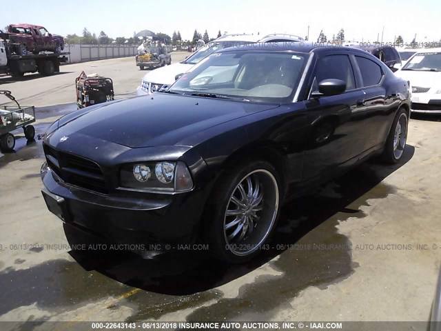 2B3KA43R28H336510 - 2008 DODGE CHARGER BLACK photo 2