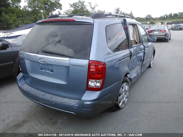 KNDMC233076030584 - 2007 HYUNDAI ENTOURAGE GLS/SE/LIMITED BLUE photo 4