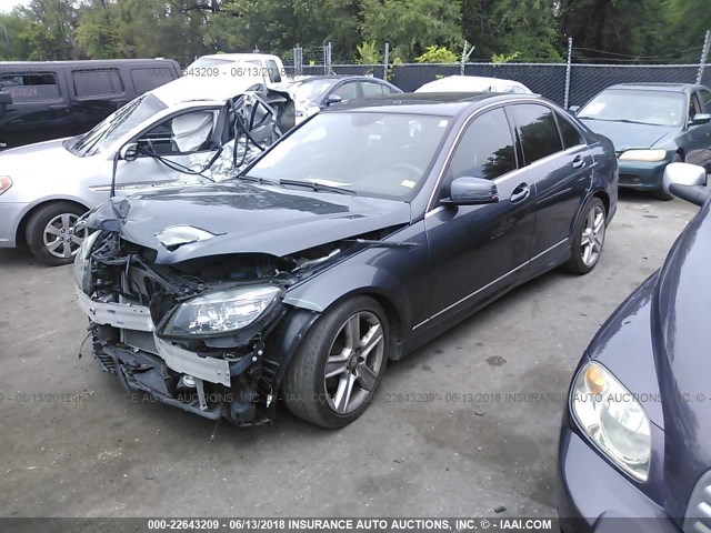 WDDGF8BB2BR180726 - 2011 MERCEDES-BENZ C 300 4MATIC GRAY photo 2