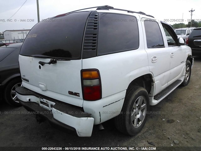 1GKEK63U11J202847 - 2001 GMC DENALI WHITE photo 4