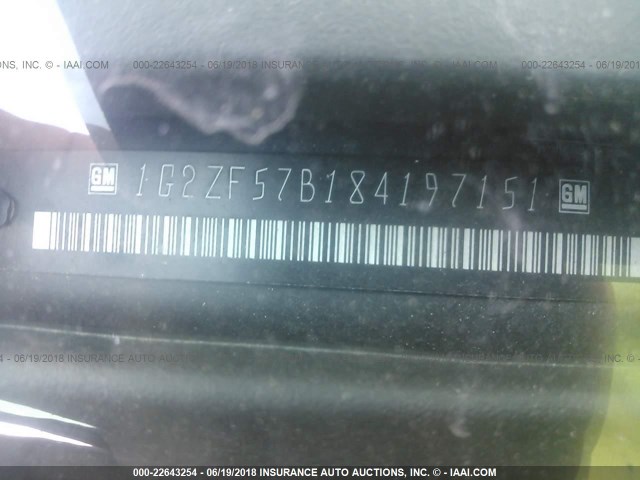 1G2ZF57B184197151 - 2008 PONTIAC G6 VALUE LEADER/BASE WHITE photo 9