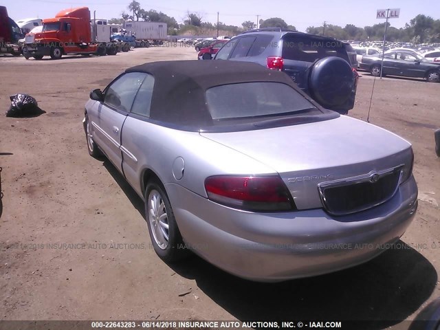 1C3EL55R52N206037 - 2002 CHRYSLER SEBRING LXI SILVER photo 3