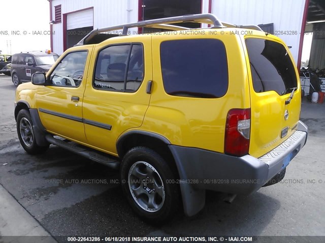 5N1MD28Y12C582263 - 2002 NISSAN XTERRA SE/SC YELLOW photo 3