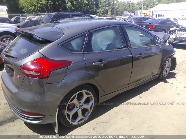 1FADP3L92FL322290 - 2015 FORD FOCUS ST GRAY photo 4