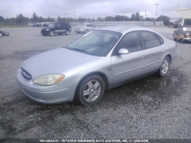 1FAFP56S6YA209220 - 2000 FORD TAURUS SEL SILVER photo 2