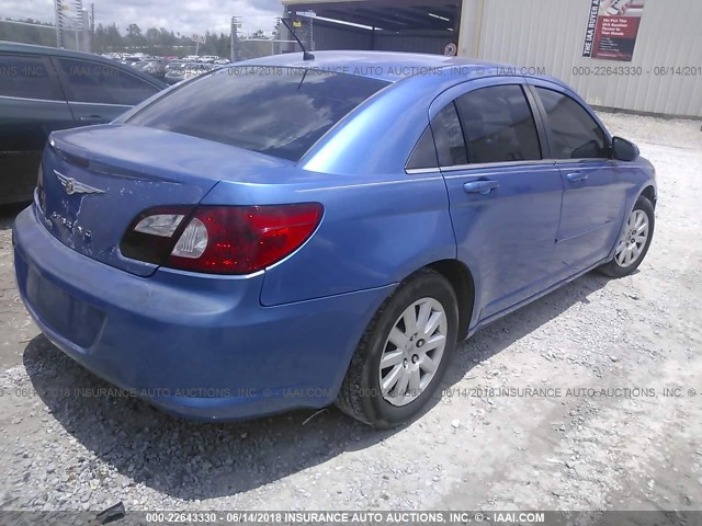 1C3LC46K17N542469 - 2007 CHRYSLER SEBRING BLUE photo 4