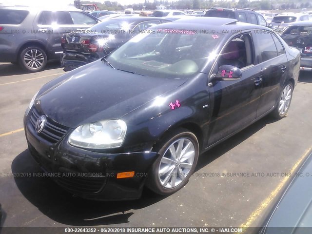 3VWRJ7AJ9AM073951 - 2010 VOLKSWAGEN JETTA WOLFSBURG BLACK photo 2