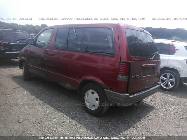 1FMCA11U3VZA27192 - 1997 FORD AEROSTAR MAROON photo 3