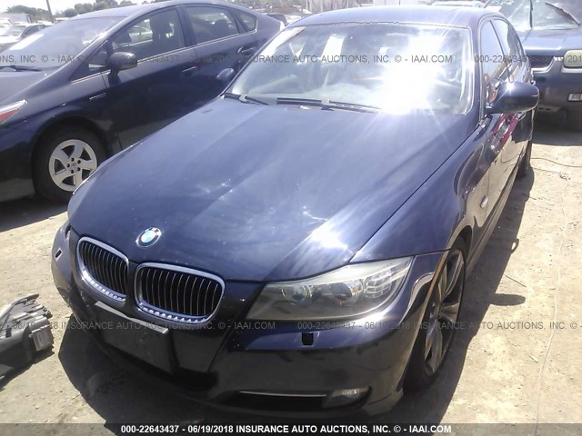 WBAPM73589E191053 - 2009 BMW 335 I BLUE photo 2