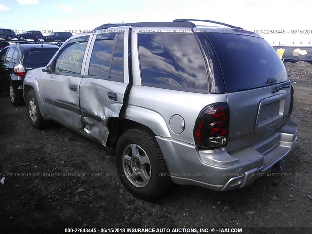 1GNDT13S142394797 - 2004 CHEVROLET TRAILBLAZER LS/LT SILVER photo 3