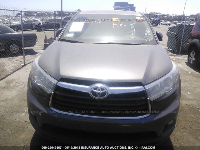 5TDZKRFH4FS059867 - 2015 TOYOTA HIGHLANDER LE/LE PLUS 灰色 照片 6
