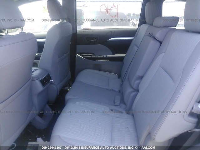 5TDZKRFH4FS059867 - 2015 TOYOTA HIGHLANDER LE/LE PLUS 灰色 照片 8