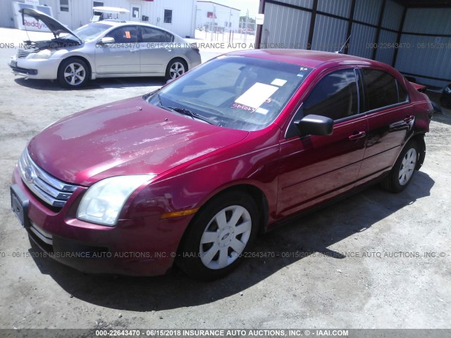 3FAHP06Z88R142781 - 2008 FORD FUSION S RED photo 2