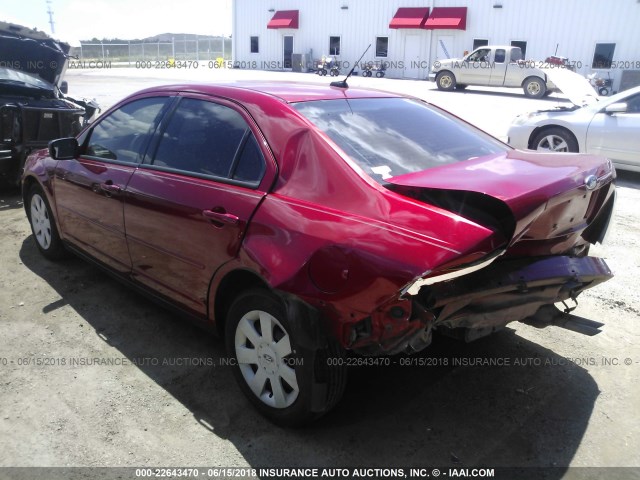 3FAHP06Z88R142781 - 2008 FORD FUSION S RED photo 3