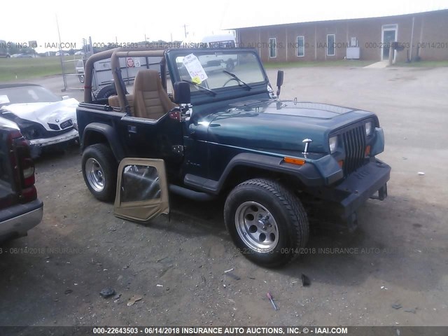 1J4FY19P8SP274947 - 1995 JEEP WRANGLER / YJ S/RIO GRANDE GREEN photo 1