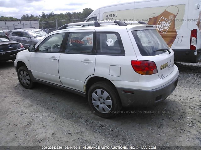 JA4LZ31F24U005314 - 2004 MITSUBISHI OUTLANDER LS WHITE photo 3