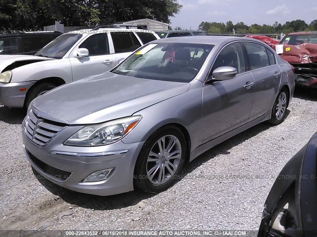 KMHGC4DD7CU211652 - 2012 HYUNDAI GENESIS 3.8L SILVER photo 2