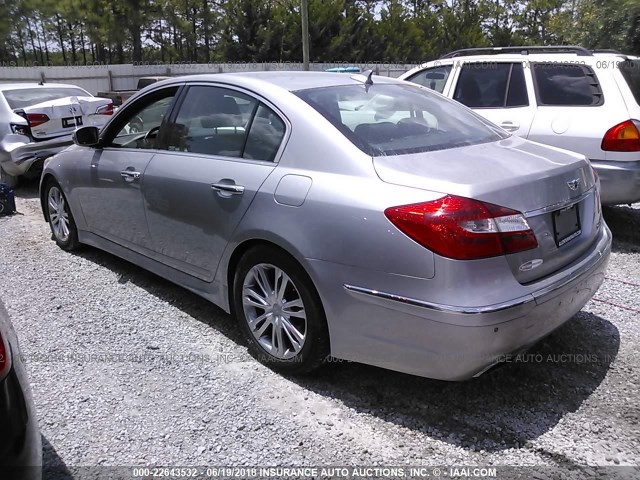 KMHGC4DD7CU211652 - 2012 HYUNDAI GENESIS 3.8L SILVER photo 3