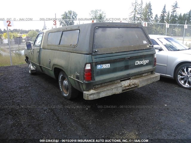 D14AE4S185831 - 1974 DODGE TRUCK GREEN photo 3