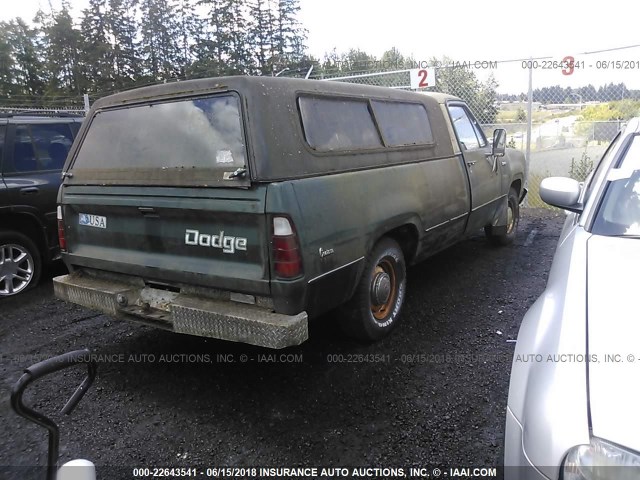 D14AE4S185831 - 1974 DODGE TRUCK GREEN photo 4