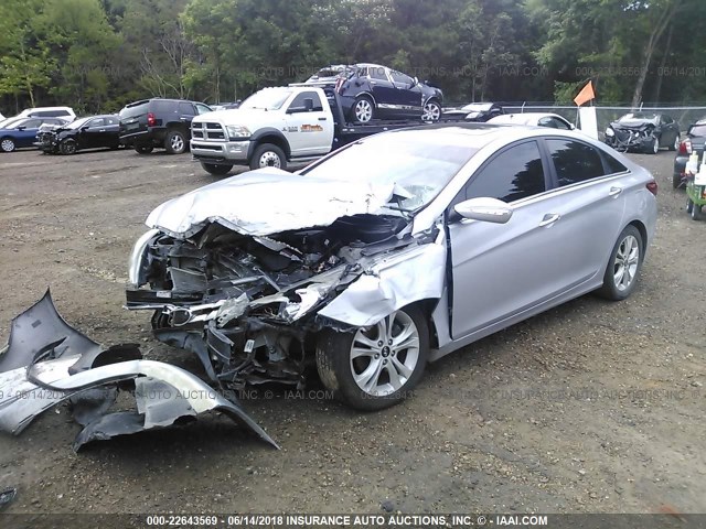 5NPEC4AC6BH002824 - 2011 HYUNDAI SONATA SE/LIMITED GRAY photo 2