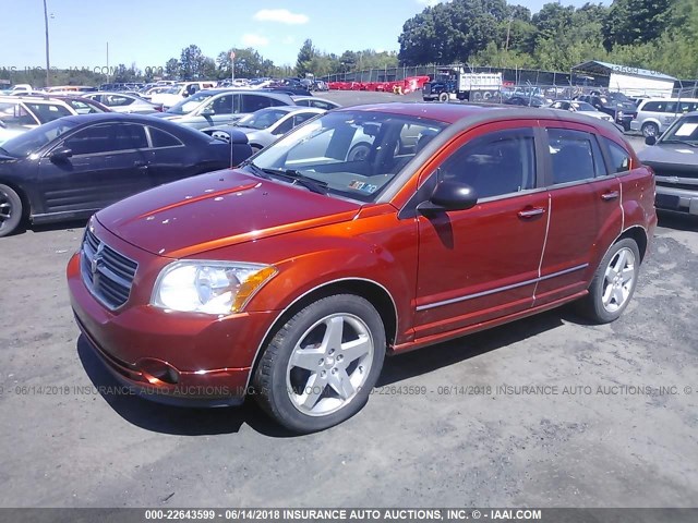 1B3HE78K97D298586 - 2007 DODGE CALIBER R/T ORANGE photo 2