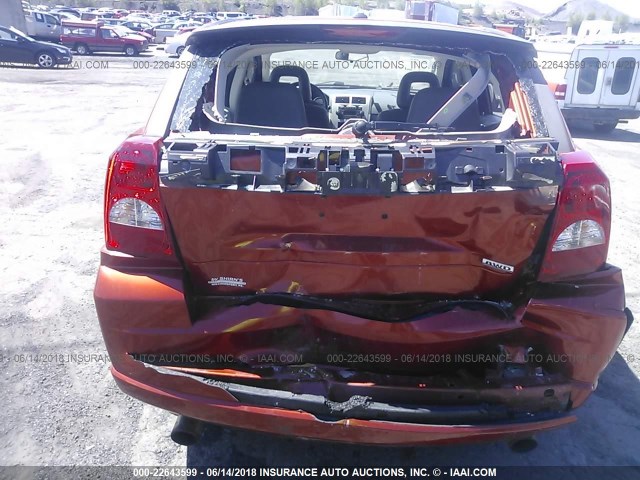 1B3HE78K97D298586 - 2007 DODGE CALIBER R/T ORANGE photo 6