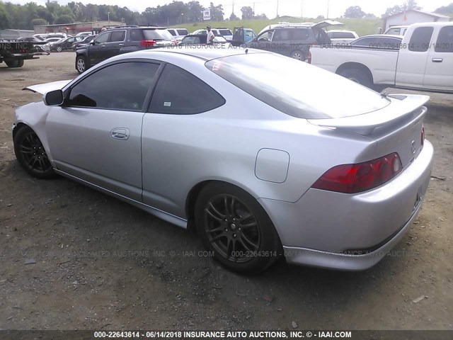 JH4DC54875S016034 - 2005 ACURA RSX SILVER photo 3
