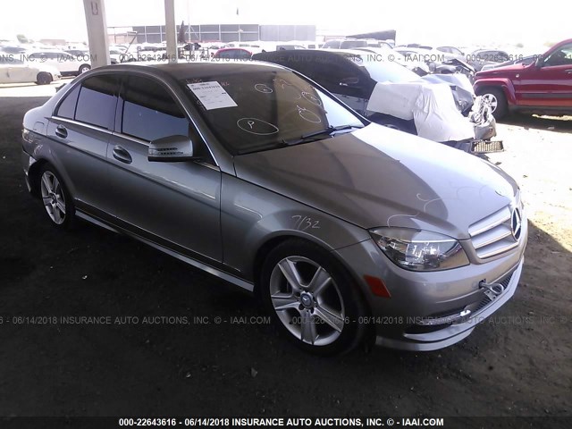 WDDGF5EB3BR177067 - 2011 MERCEDES-BENZ C 300 GRAY photo 1