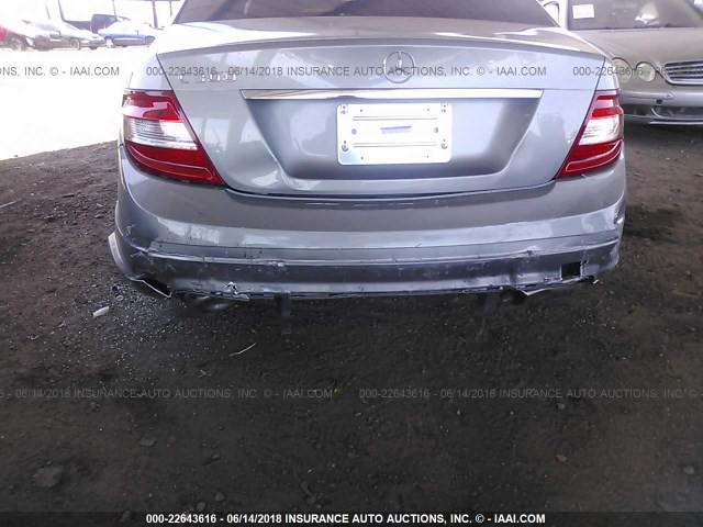 WDDGF5EB3BR177067 - 2011 MERCEDES-BENZ C 300 GRAY photo 6