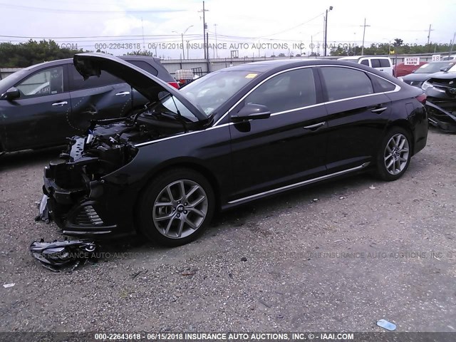 5NPE34AB7JH676034 - 2018 HYUNDAI SONATA SPORT/LIMITED BLACK photo 2