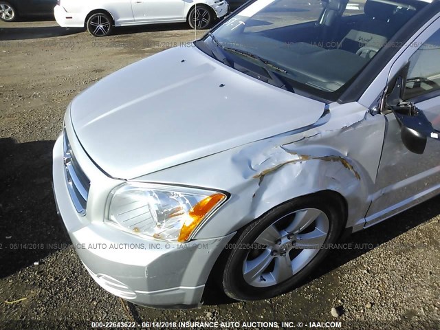 1B3CB4HA5AD665290 - 2010 DODGE CALIBER SXT SILVER photo 6