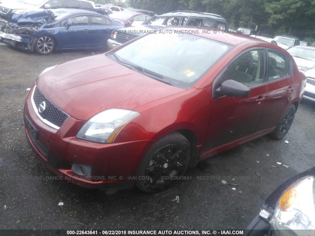 3N1AB6AP8AL668567 - 2010 NISSAN SENTRA 2.0/2.0S/SR/2.0SL RED photo 2