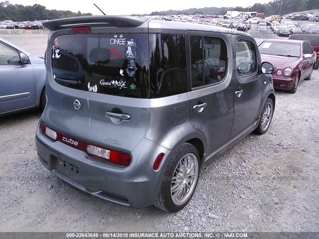 JN8AZ28R49T118822 - 2009 NISSAN CUBE S/SL GRAY photo 4