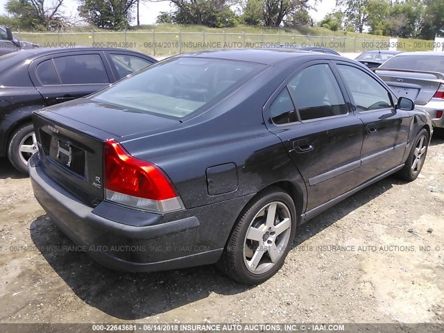 YV1RH52Y242378776 - 2004 VOLVO S60 R BLACK photo 4