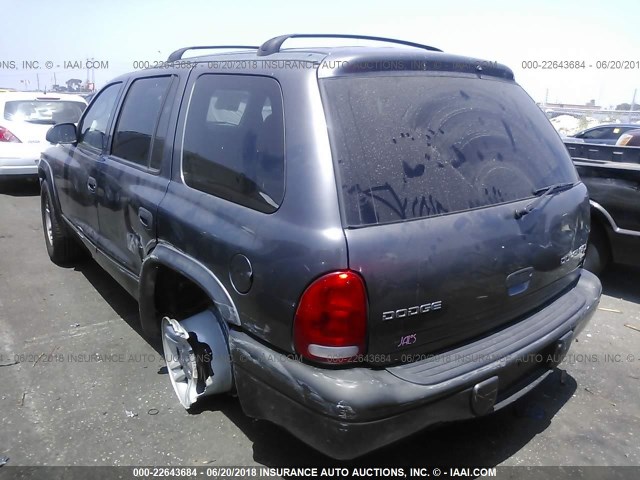 1D4HR48Z03F626879 - 2003 DODGE DURANGO SLT GRAY photo 3