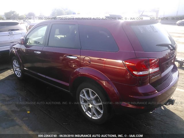 3D4PG3FG6BT515674 - 2011 DODGE JOURNEY CREW BURGUNDY photo 3