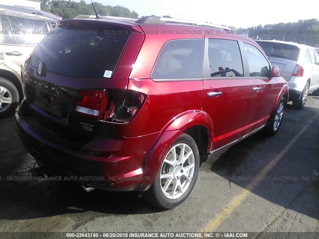 3D4PG3FG6BT515674 - 2011 DODGE JOURNEY CREW BURGUNDY photo 4