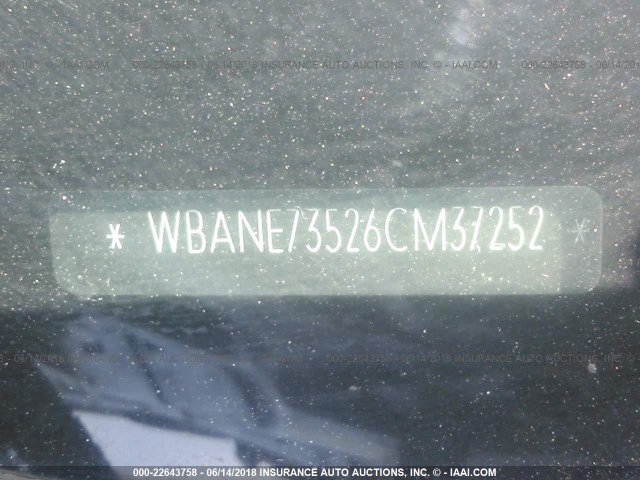 WBANE73526CM37252 - 2006 BMW 530 I BLACK photo 9