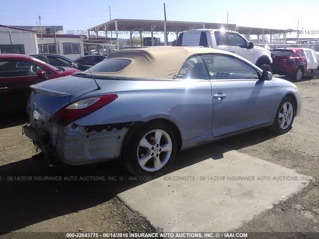 4T1FA38P37U117886 - 2007 TOYOTA CAMRY SOLARA SE/SLE Light Blue photo 4