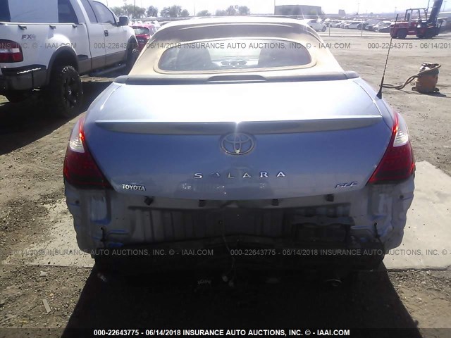 4T1FA38P37U117886 - 2007 TOYOTA CAMRY SOLARA SE/SLE ღია ლურჯი ფოტო 6
