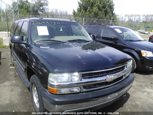 1GNFK16Z93J252934 - 2003 CHEVROLET SUBURBAN K1500 BLACK photo 1