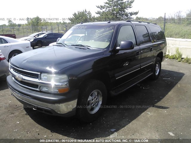 1GNFK16Z93J252934 - 2003 CHEVROLET SUBURBAN K1500 BLACK photo 2