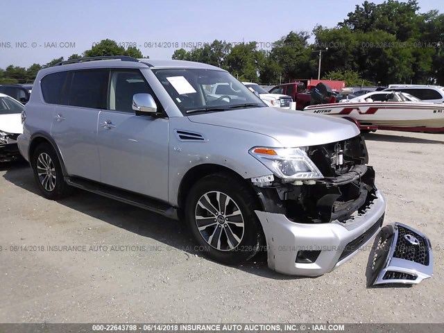 JN8AY2ND7J9050805 - 2018 NISSAN ARMADA SV/SL/PLATINUM SILVER photo 1