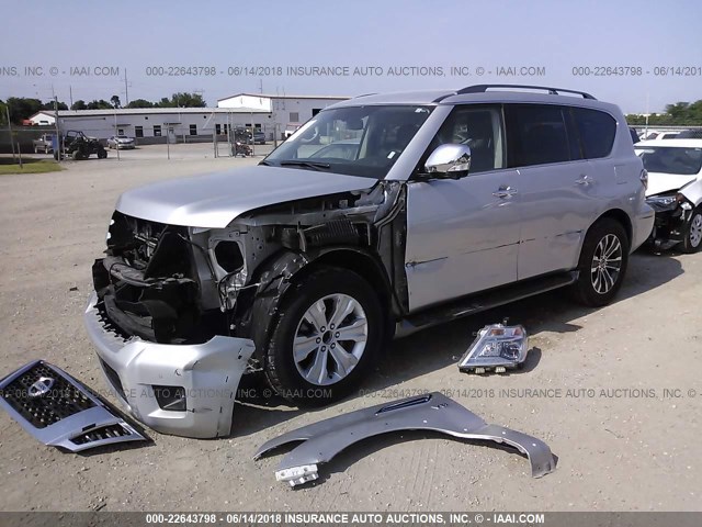 JN8AY2ND7J9050805 - 2018 NISSAN ARMADA SV/SL/PLATINUM SILVER photo 2