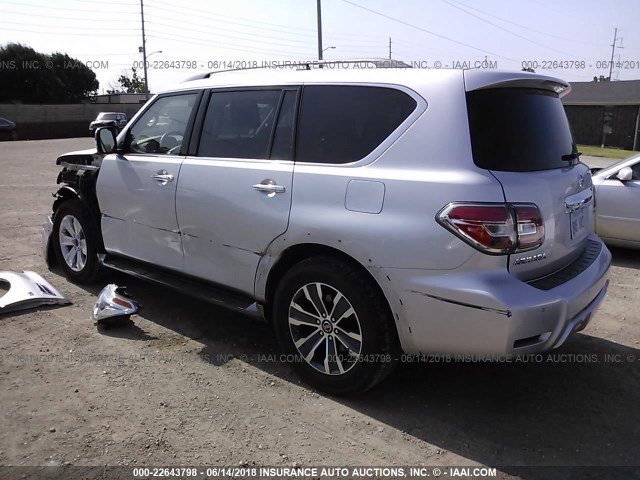 JN8AY2ND7J9050805 - 2018 NISSAN ARMADA SV/SL/PLATINUM SILVER photo 3