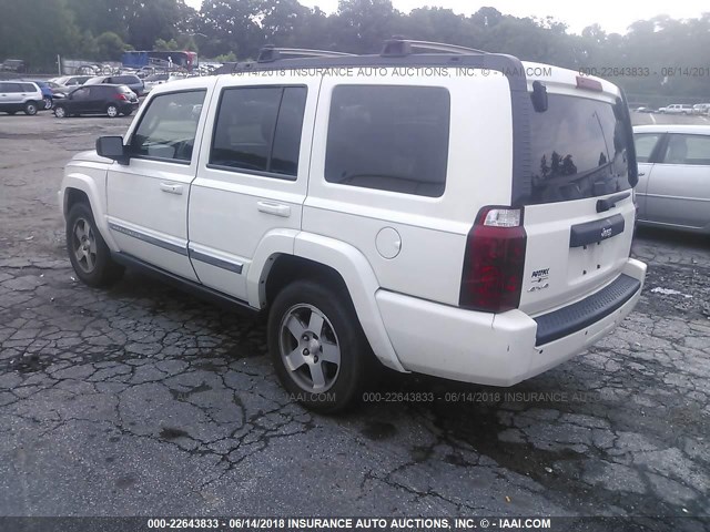 1J4RG4GK2AC102654 - 2010 JEEP COMMANDER SPORT WHITE photo 3