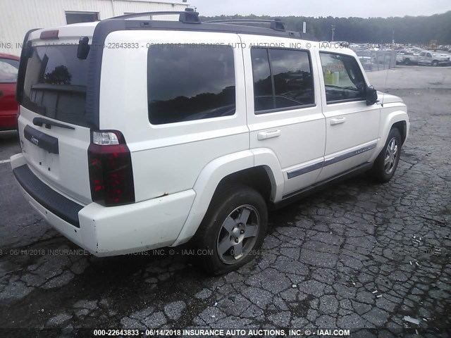 1J4RG4GK2AC102654 - 2010 JEEP COMMANDER SPORT WHITE photo 4