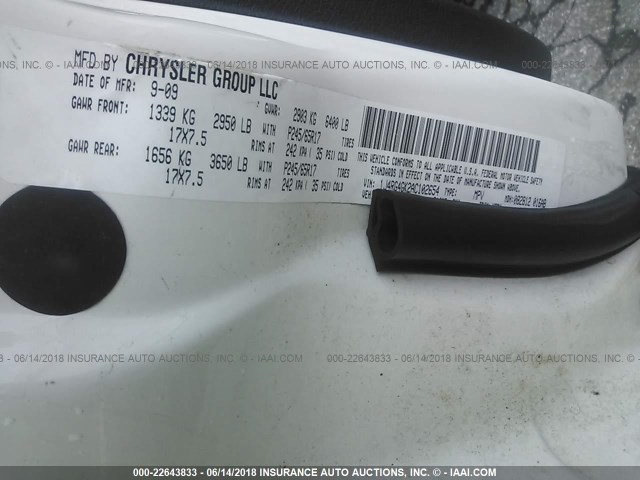 1J4RG4GK2AC102654 - 2010 JEEP COMMANDER SPORT 白色 照片 9